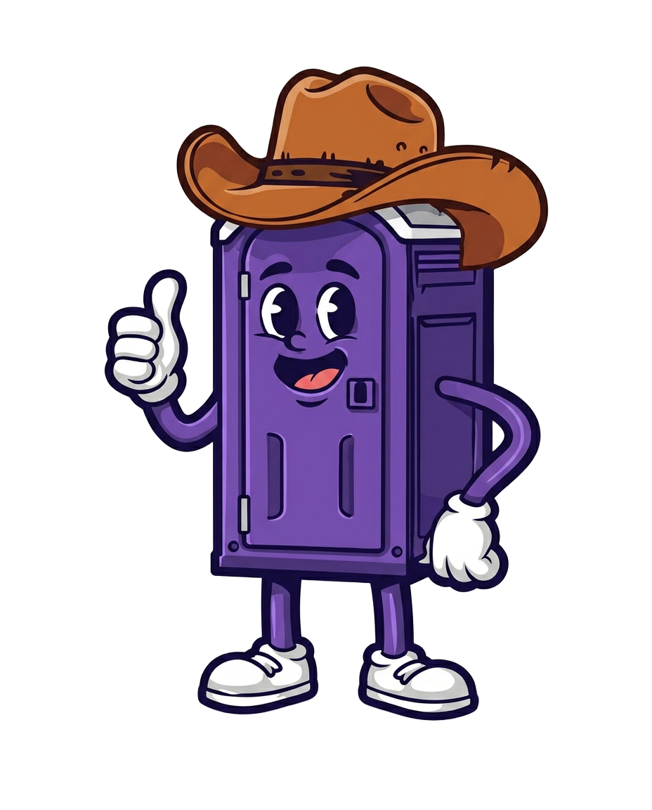 Lil' Jon, the PortaPro Rentals mascot, giving a thumbs up
